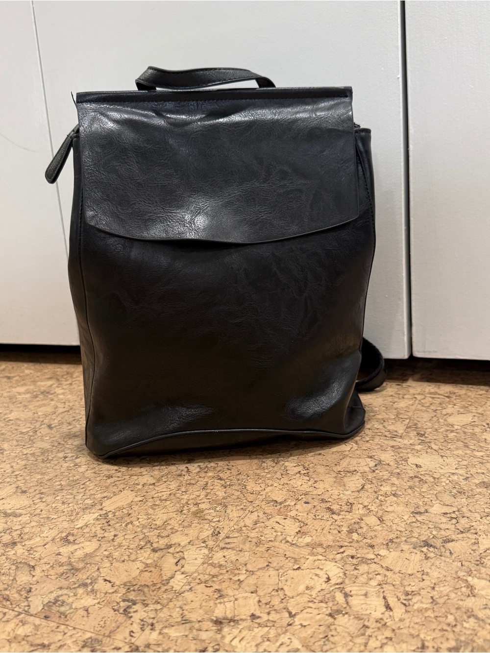 Women's Vegan Leather Convertible Backpack